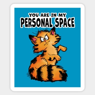 Personal Space Cat Sticker